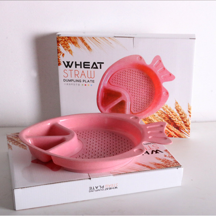 Factory Supply Promotional Fish Shape Dumplings Degradable Dinner Plate
