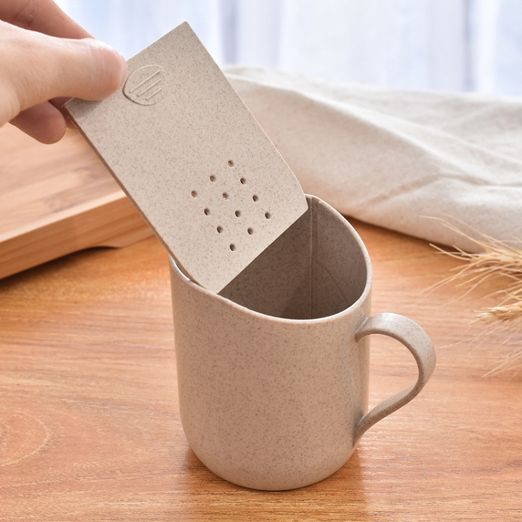 Couple Degradable Wheat Straw Filter Cup 