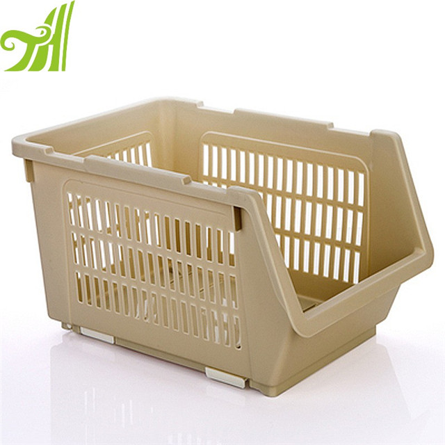 Plastic Moving Foldable Basket With Cover,Large Size Clothes Basket