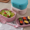 Double Wall Wheat Straw Lunch Box Food Container Thermo Metal Lunch Box