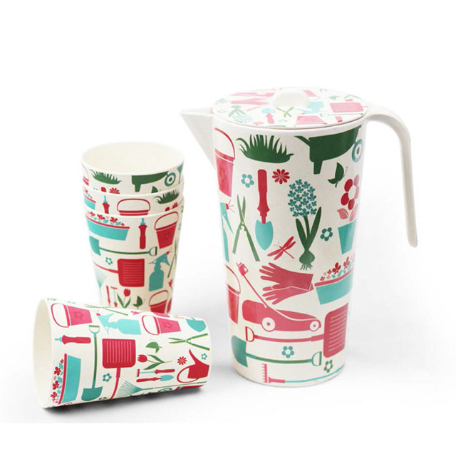 Biodegradable Plastic Bamboo Coffee Travel Mug With Handle