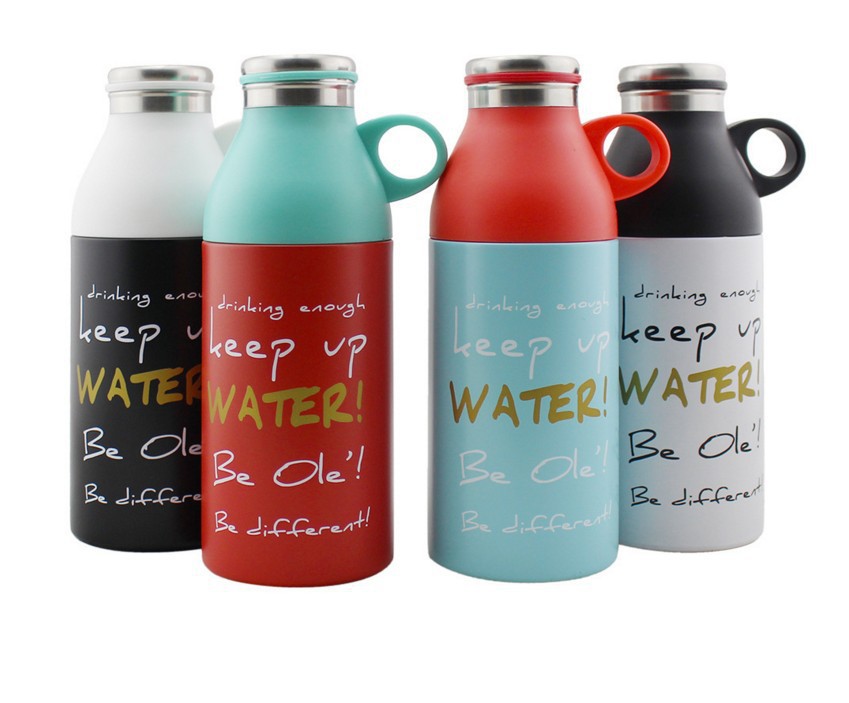 Wholesale Hot And Cool Water Bottle Stainless Steel Flask with Tea Cup