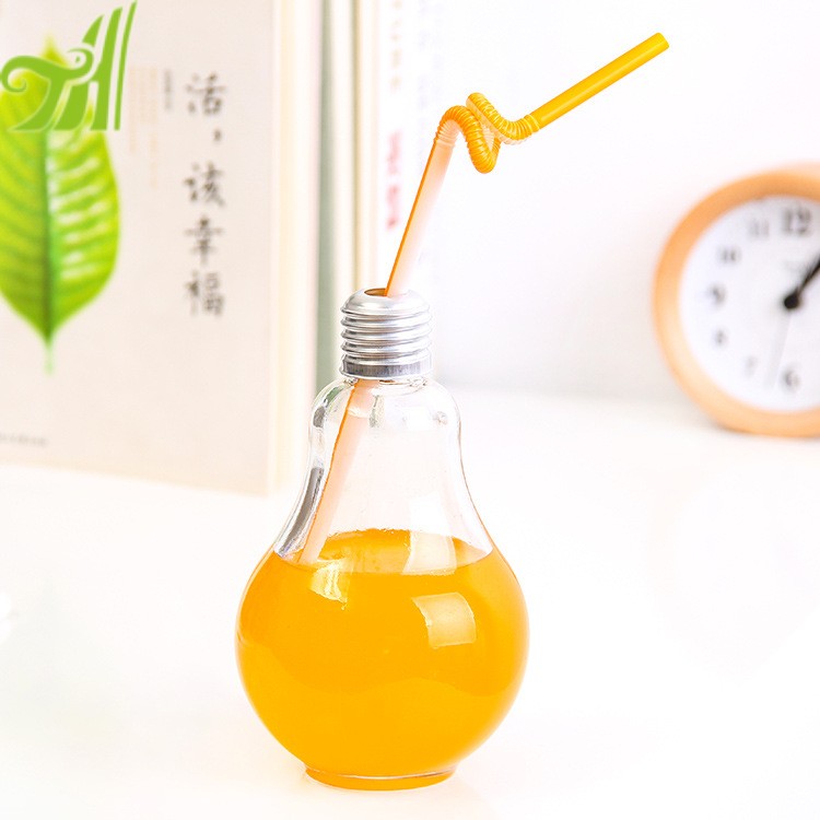 Bulb Shaped 300ml Plastic Bottle For Juice