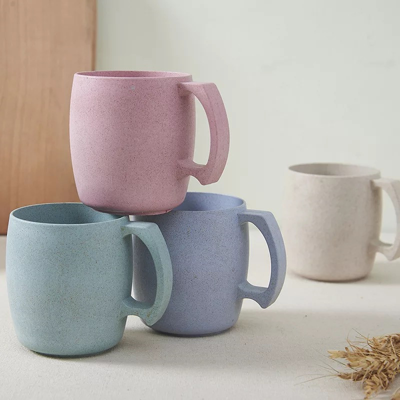 Hot Biodegradable Wheat Straw Japanese Milk Tea Cup