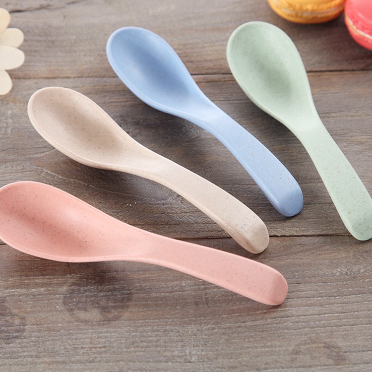 Best Selling Wheat Straw Plastic Spice Soup Spoon 