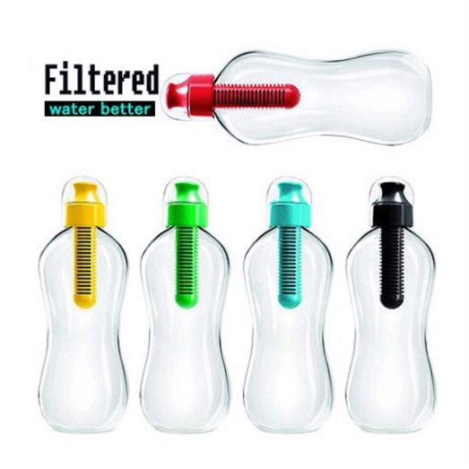 Outdoor Sport Portable Plastic Purifier Water Filter Bottle 
