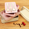Three Layers Wheat Straw Material Biodegradable Lunch Box Supplier