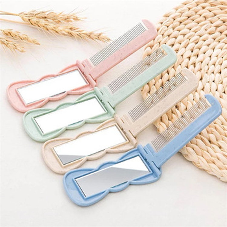 Free Sample Biodegradation Wheat Straw Mirror Comb