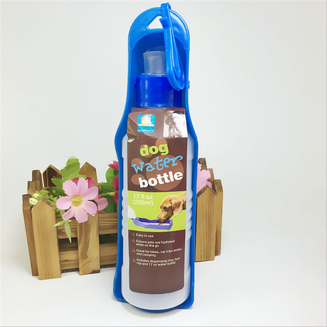 17oz Plastic Dog Water Bottle, Pet Plastic Bottle, Dog Bowl Portable