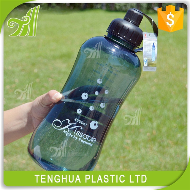 1.5L Large Capacity Leak Proof Black Plastic Drinking Water bottle