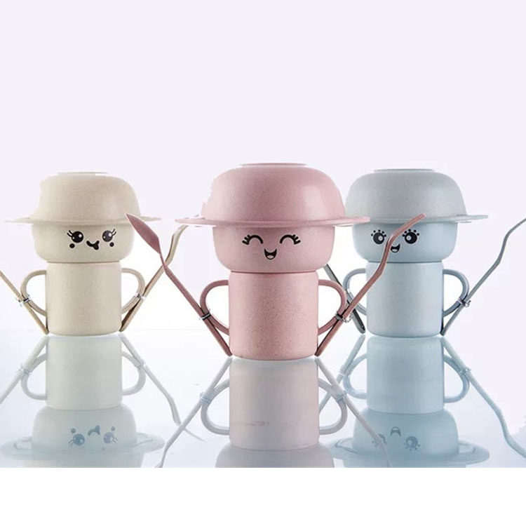 Cartoon Cute Wheat Straw Dinnerware Set Kids 