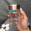 Free Sample High Borosilicate Glass Water Bottle, 150ML My Cup Glass Water Bottle