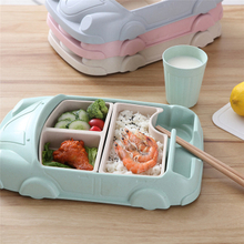 BPA Free Car Shape Bamboo Lunch Box, Degradable Food Container