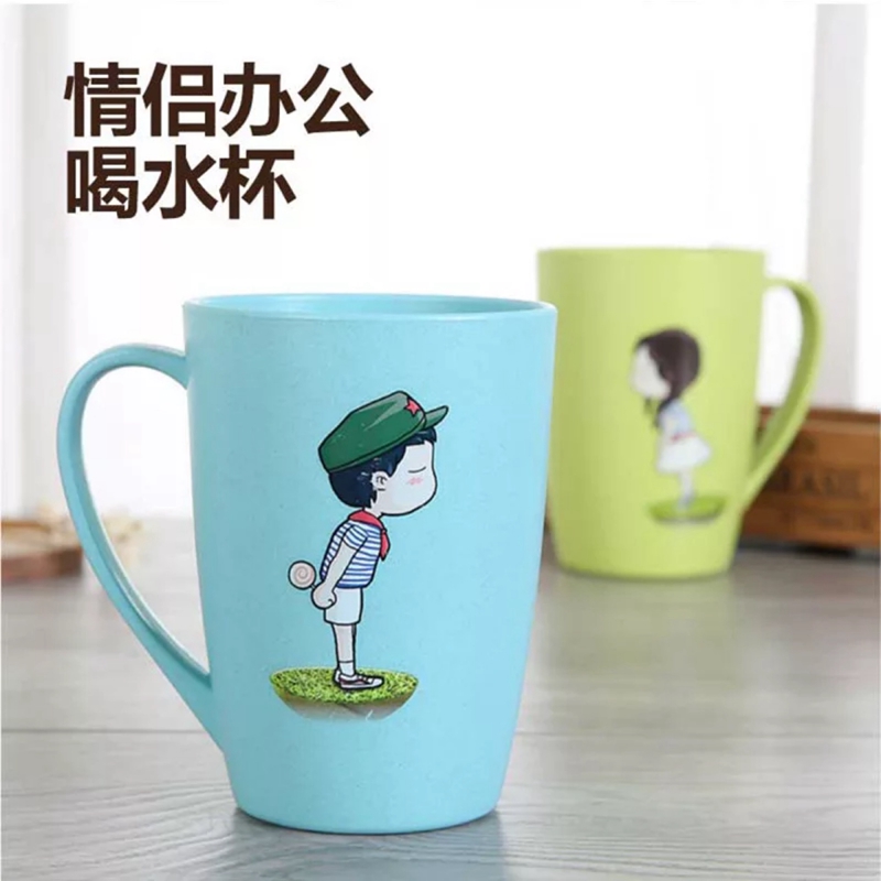 Amazon Best Seller Korean Style Eco-Friendly Wheat Straw Cup/Family Toothbrush Holder