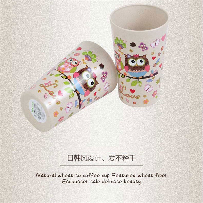 Free Sample Biodegradable Wheat Straw Water Bottle With Spoon