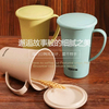 New Wheat Straw Plastic Water Bottles Degradable Water Bottle with Lid