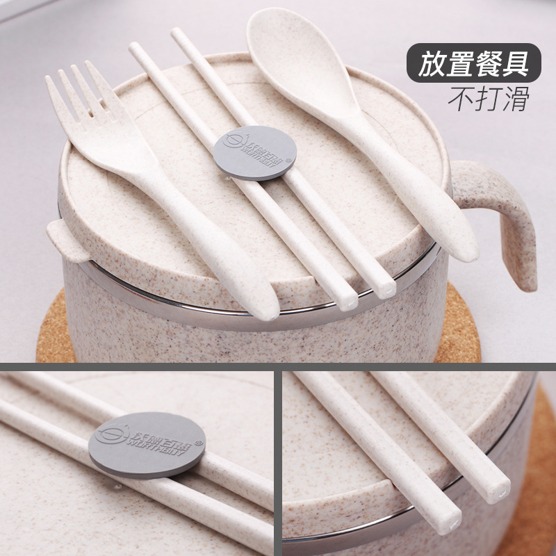 Biodegradable Plastic Ceramic Soup Bowl With Lid Stainless Steel