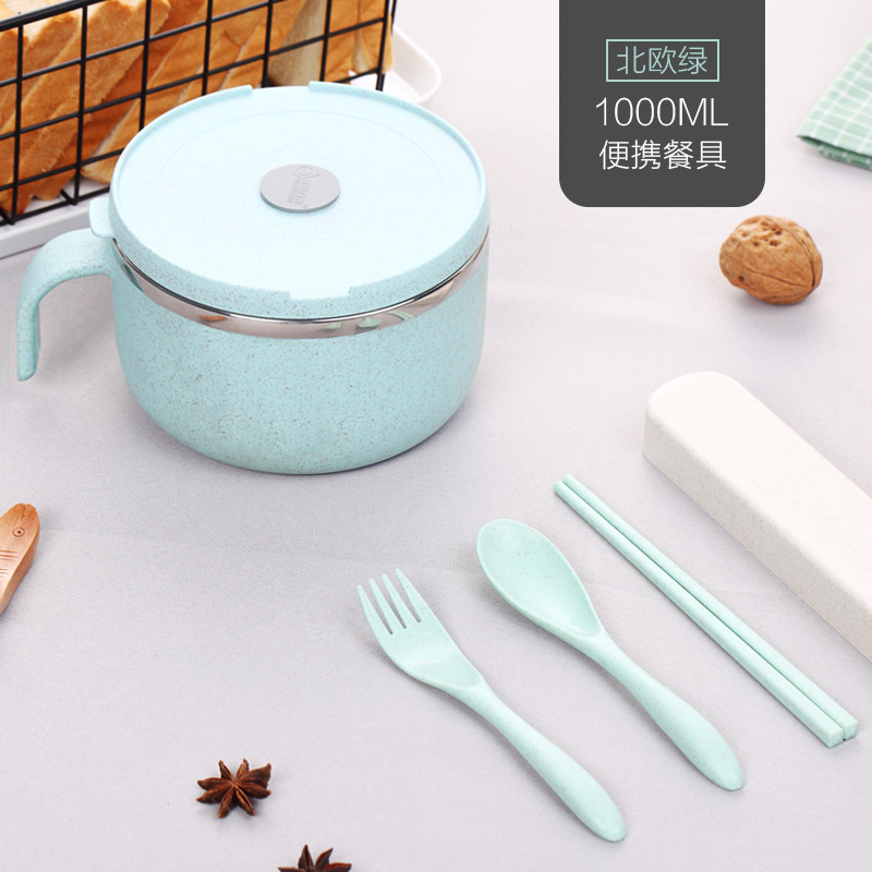 Biodegradable Plastic Ceramic Soup Bowl With Lid Stainless Steel