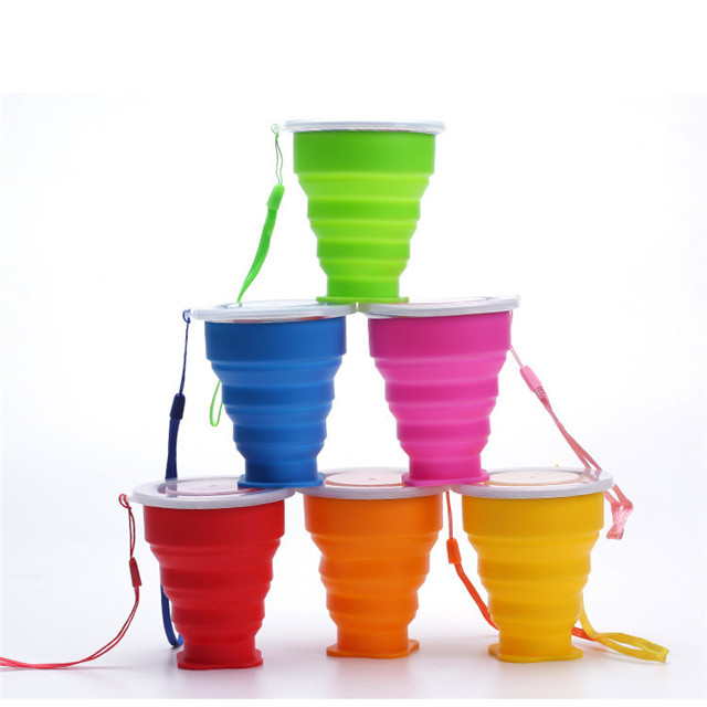 Silicone Collapsible Water Cup, Foldable Travel Cups, Silicone Cups