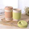 Nature Custom Color 350 ML Wheat Straw Cup, Plastic Cup With Straw