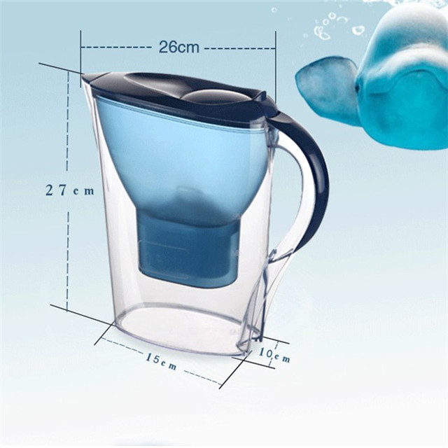 2.5L household water purifier bottle with carbon filter with handle travel mug
