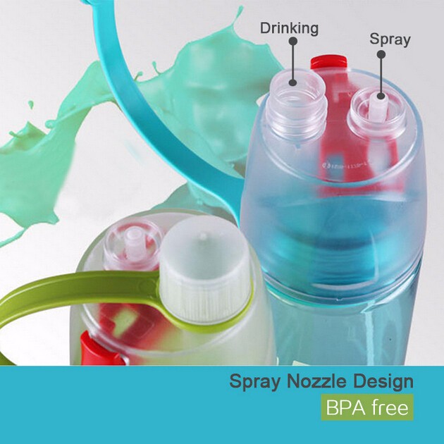 Spray Mist Plastic Water Bottle