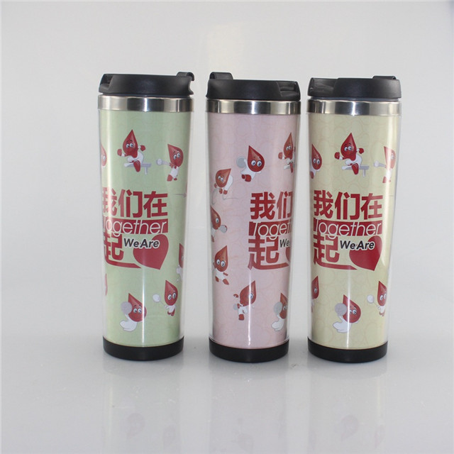 Double Wall Stainless Steel Vaccum Coffee Mug with Paper Insert Mug