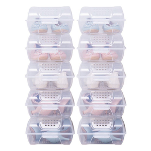 Factory Supply Transparent Thicken Free Combination Shoe Storage Box