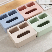 Factory Customized Wheat Straw Plastic Tissue Dispenser Box