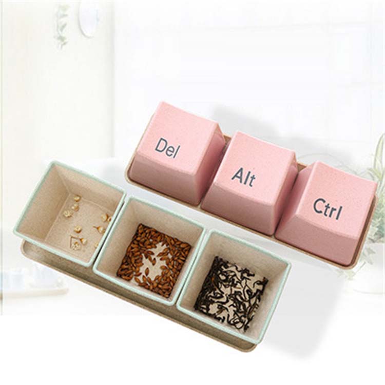 Hot Selling Wheat Straw Plastic Keyboard Style Storage Box