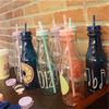Wholesale Outdoor Sport Plastic Water Bottle Space Cup With Straw