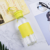 380ML High Quality OEM Good Price Silicone Sleeve Glass Water Bottle