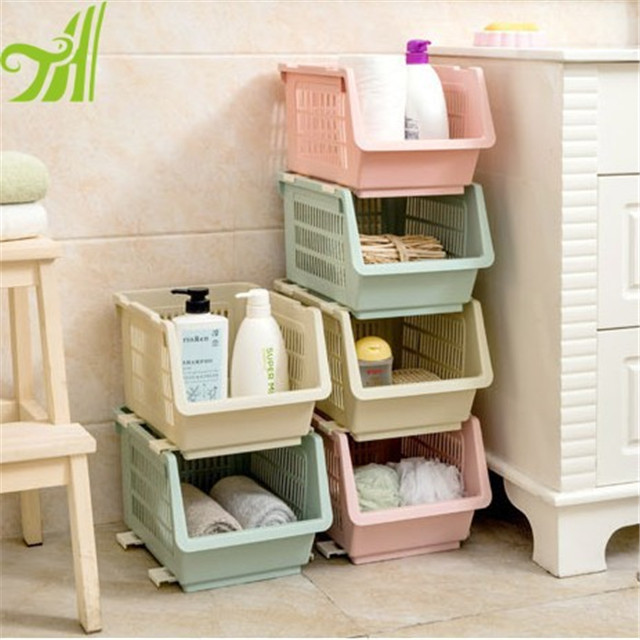 Plastic Moving Foldable Basket With Cover,Large Size Clothes Basket