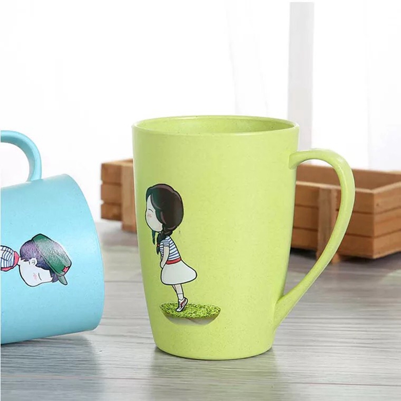 Amazon Best Seller Korean Style Eco-Friendly Wheat Straw Cup/Family Toothbrush Holder