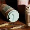 New Products 2018 Custom Logo Degradable Wheat Fiber Cup, Bottle of Water Silicone Cover