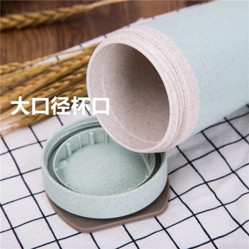 New 300ml Plastic Wheat Straw Whey Protein Dispenser Degradable Shaker My Sport Water Bottle