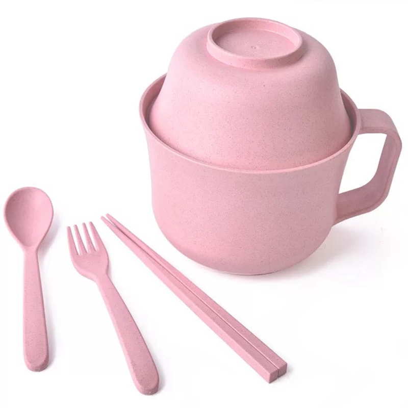 100% Food Grade Wheat Straw Plastic Noodle Large Custom Bowl