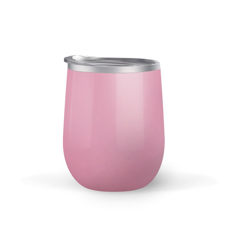 Red Wine Glass Egg Shape 12oz Stainless Steel Cup 