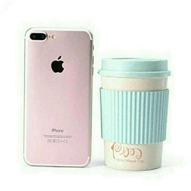 Nature Custom Color 350 ML Wheat Straw Cup, Plastic Cup With Straw