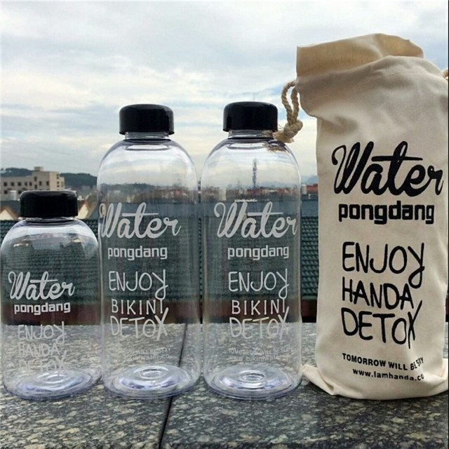 Gift Detox My Bottle Milk Tea Clean Sport Shaker Bottle With Bag