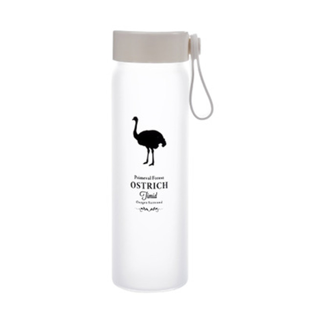 New Frosted 380ML Glass Drinking Bottle, Glass Water Bottle With Silicone Sleeve