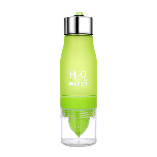 Free Sample Plastic Sports Fruit Infuser Water Bottle with Handle, Lemon Juice Bottle