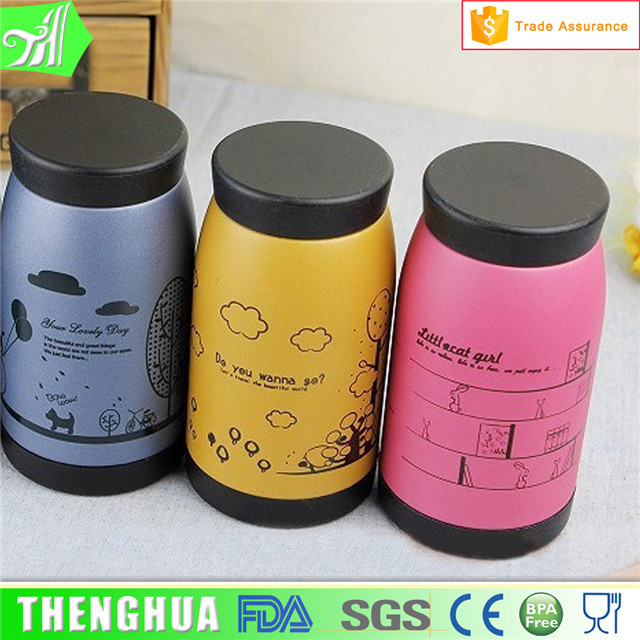 350ml Logo Printing Double Wall Insulated Stainless Steel Water Bottle