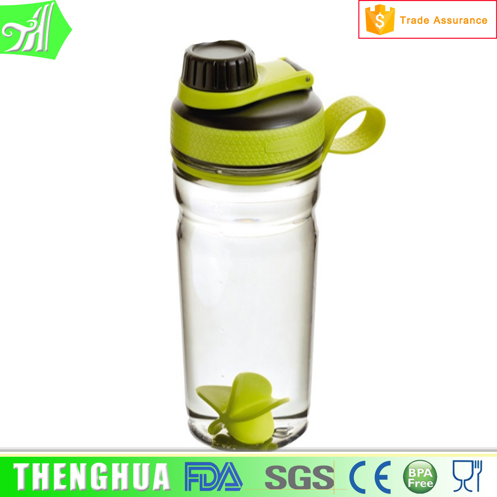 Large Plastic Shaker Protein Powder Shaker Bottle with Ball