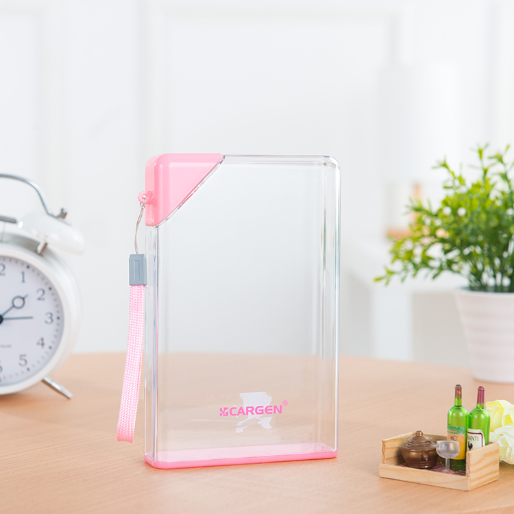 BPA Free Clear Triangle Cap Travel Water Bottle