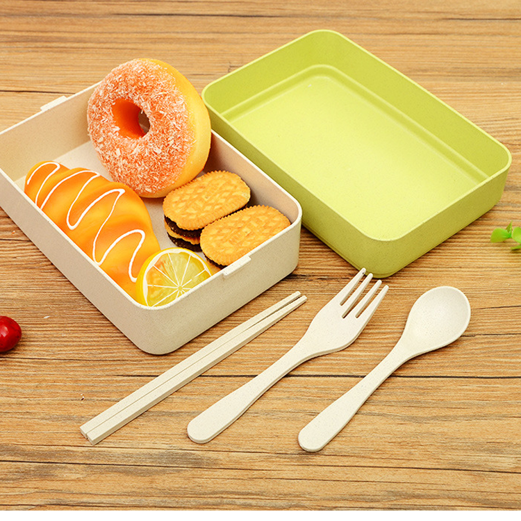 Three Layers Wheat Straw Material Biodegradable Lunch Box Supplier