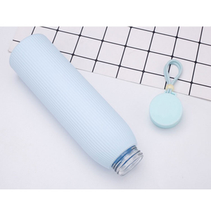 Double Wall 320ml Wheat Straw Glass Water Bottle