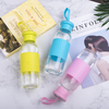 380ML High Quality OEM Good Price Silicone Sleeve Glass Water Bottle