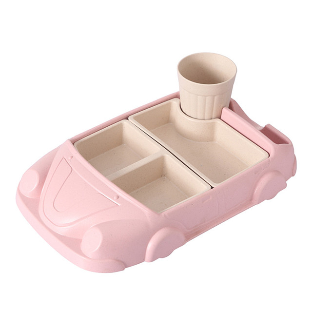BPA Free Car Shape Bamboo Lunch Box, Degradable Food Container