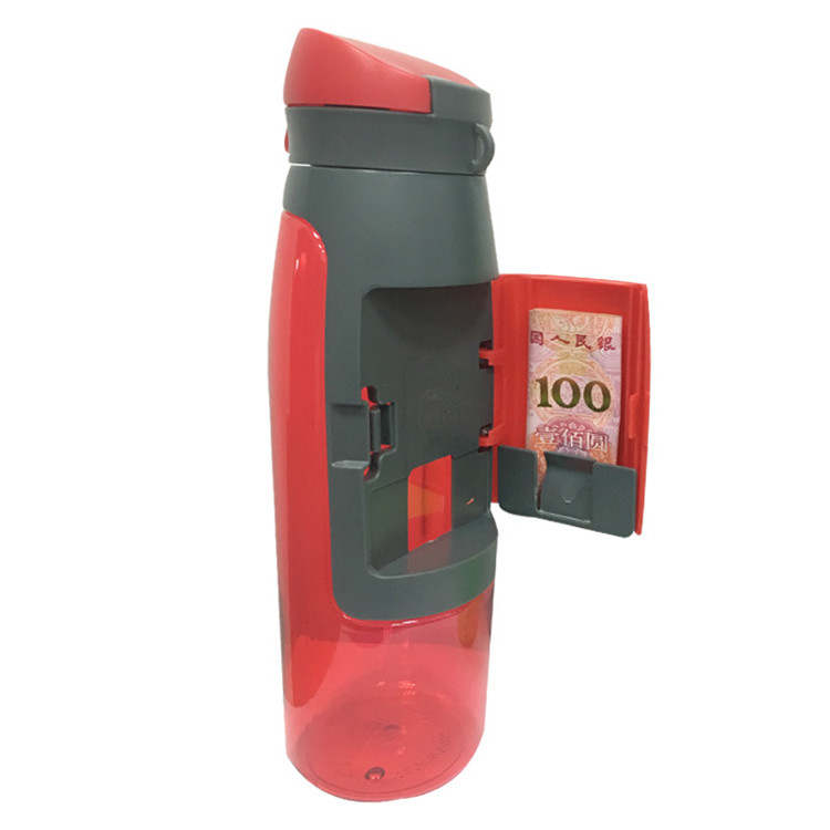 Creative Sports Wallet Water Cup Plastic Storage Compartment Water Bottles